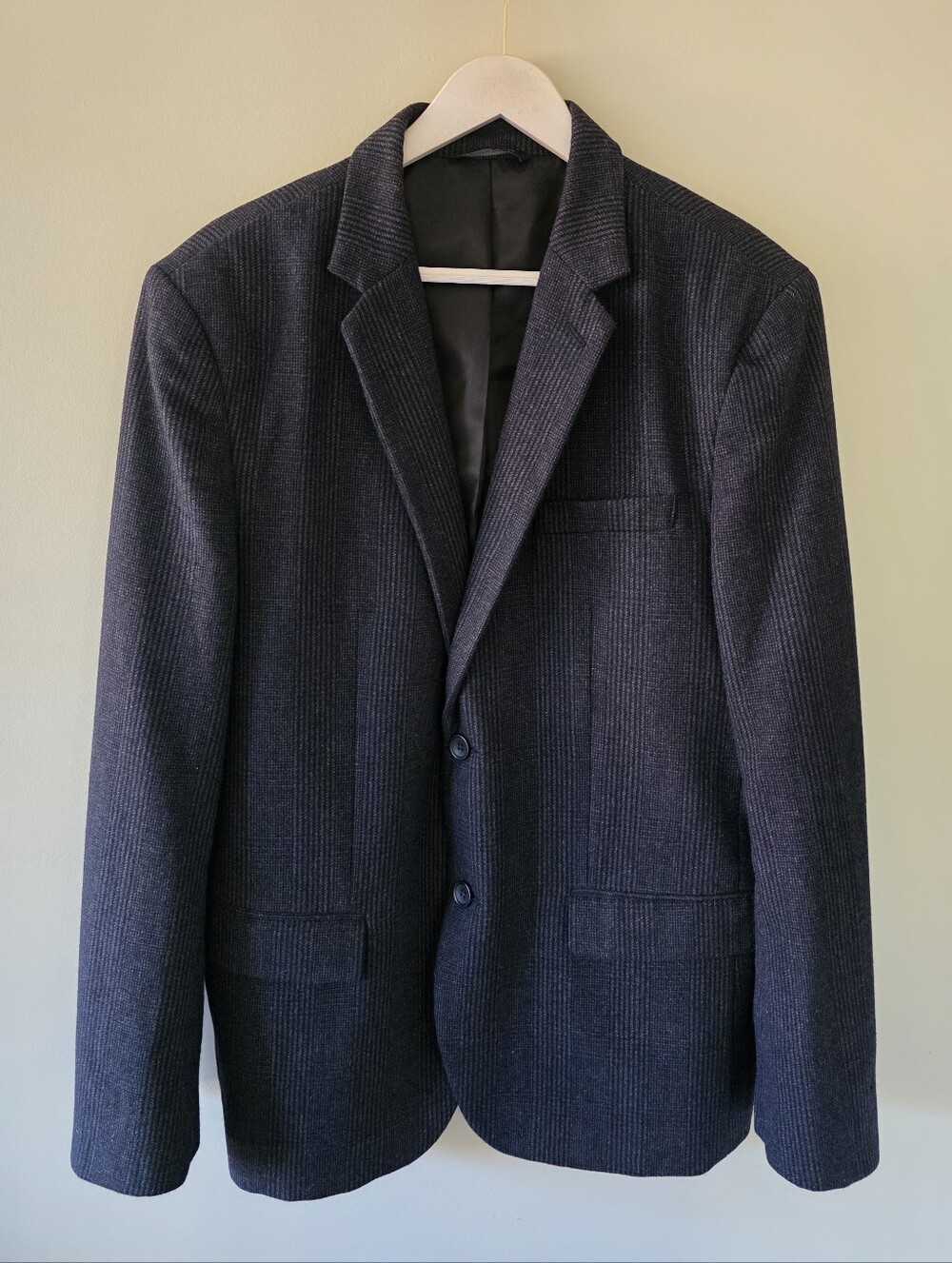 NWOT Banana Republic Factory 44R Charcoal Tailored Fit Wool Blend Tweed Blazer